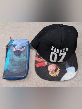 Naruto Hat Kakashi Hot Topic Blue Anime Purse Wallet